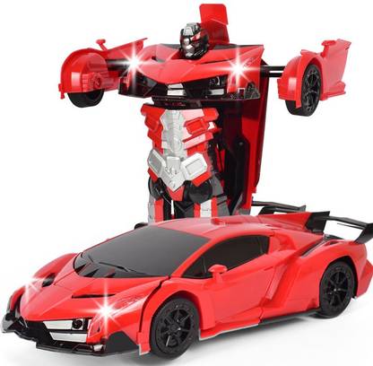 STYLO 1:12 Scale Super Deformation Transforming Ferrari Remote Control Robot Car (red)