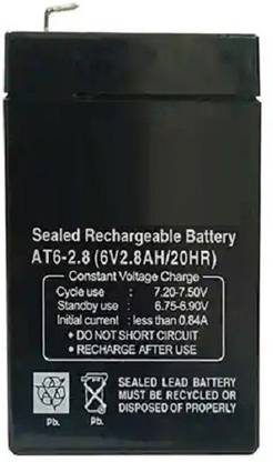 VGS MARKETINGS 6V 2.8Ah maintenance Free Rechargable Battery solar Emergency Light Toys UPS 6V 2.8 Ah Sealed Lead Acid Battery for Home Electronics AGM Solar Battery