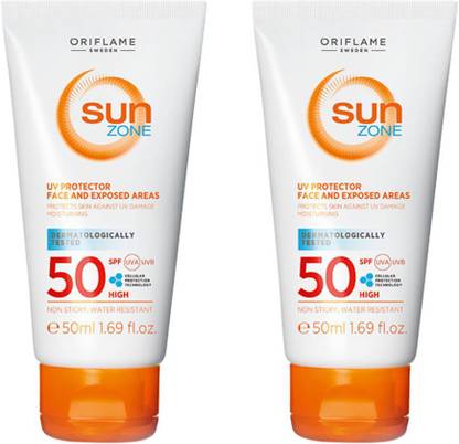 Oriflame Sweden Sunscreen - SPF 50 SUN ZONE UV PROTECTOR FACE CREAM SPF 50 ( PACK OF 2 )