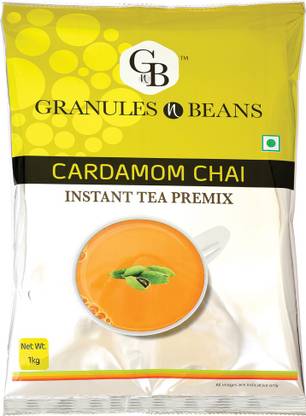 Granules and Beans Cardamom (Elaichi) Instant Tea Premix - 1 KG Cardamom Instant Tea Pouch