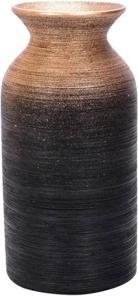 स्क्रैफ्ट Antique Round Ceramic Vase for Office Table Décor/Home Decor/Decorative Item/Gift for Wedding Birthday annivarsary/Party Décor Size: LBH(Inches)- 4.5X4.5X9 सिरेमिक वास