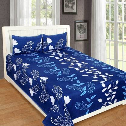 SOAK N SPA Microfiber Double Flat 140 TC Floral Bedsheet
