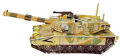 Genrc 3D Cardboard Military Army Tank Model Puzzle Building Construction DIY Toy