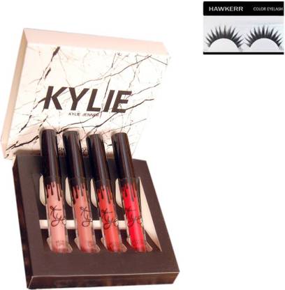 HAWKERR Combo set of Kylie Jenner set 4 & eyelashes (set of 5)