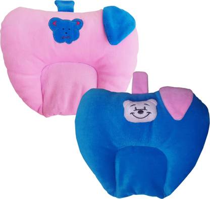 My New Born Polyester Fibre, Mustard Seeds Baby Pillow Pack of 2 Heart Shape