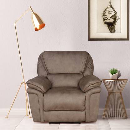 @Home by nilkamal Fuzzy Leather Powered Recliners Recliner