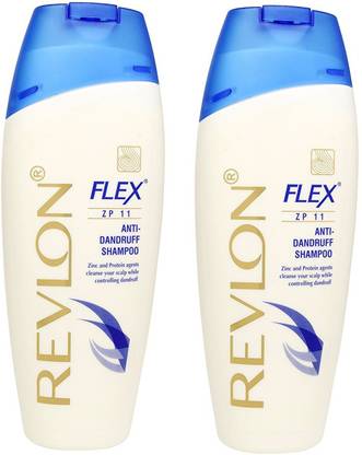 Revlon Flex with ZP-11 Anti Dandruff Shampoo, 400ml pack of 2