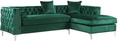 Style Crome Leather 4 Seater  Sofa