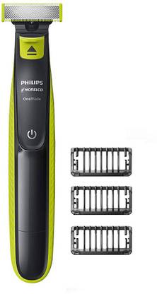 PHILIPS Norelco OneBlade hybrid electric trimmer and shaver, FFP, QP2520/90 Trimmer 60 min  Runtime 10 Length Settings