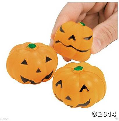 Unbranded 24 HALLOWEEN JACK O LANTERN Pumpkin MINI STRESS BALLS Toys Party Favors