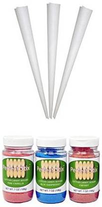 Perfect Stix PL Cotton Candy Kit Set-3 Cotton Candy Kit, 3 oz. - 7 oz. Bottles of Floss Sugar, Pink, Cherry, Blue Raspberry and