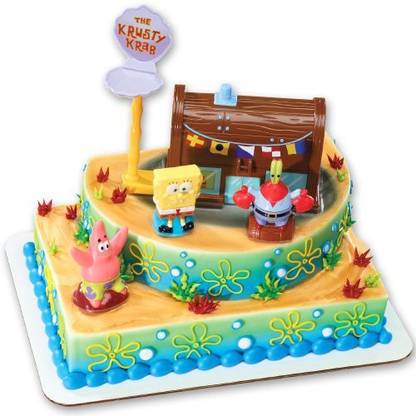 DecoPac SpongeBob Squarepants - Krusty Krab Signature DecoSet Cake Decoration