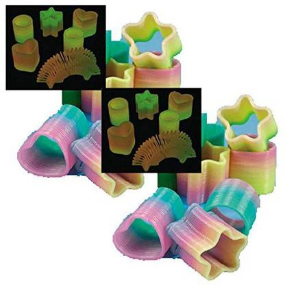 FUN EXPRESS Glow-In-The-Dark Mini Rainbow Magic Springs - 24 Pieces