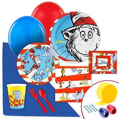 Birthday Express Dr Seuss Party Supplies - Value Party Pack Bundle