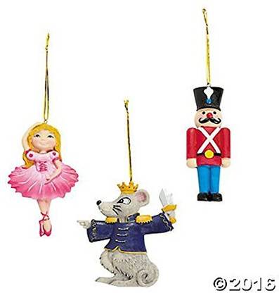 FUN EXPRESS Nutcracker Ballet Christmas Ornaments - Set of 12
