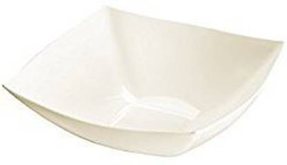 Blue Sky , Square Unbreakable Ivory Plastic Serving Bowls, 32 Ounce, Set of 5, Party Snack or Salad Bowl.