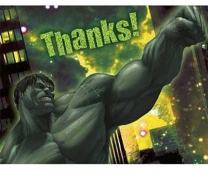 Hallmarc The Incredible Hulk Thank You Notes w/ Envelopes (8ct)