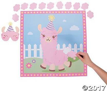 FUN EXPRESS Pin the Tail on the Llama Game