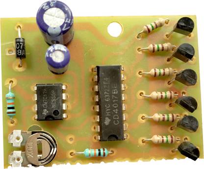 ESP LED Chaser Circuit 6 Led outputs, for LED Dice Project, 555 Timer, CD4017, Micro Controller Board Electronic Hobby Kit