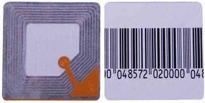 InventorySpark RF Soft Tag 8.2 Mhz 40X40mm 1000 Tags Self Adhesive Paper Label