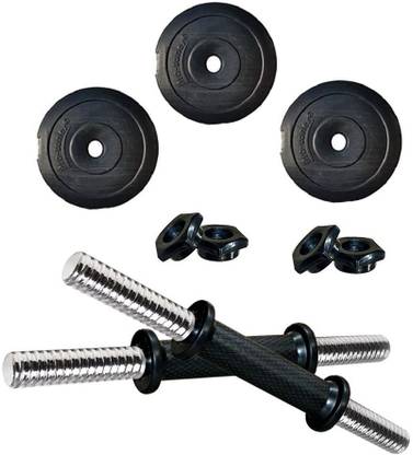 Protoner 14 kg 14 kg PVC Adjustable Dumbbells with Gloves & Hand Gripper Home Gym Combo