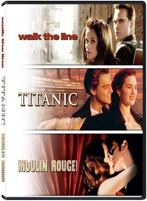 3 Movies Collection: Walk the Line + Titanic (1997) + Moulin Rouge (3-Disc Set)