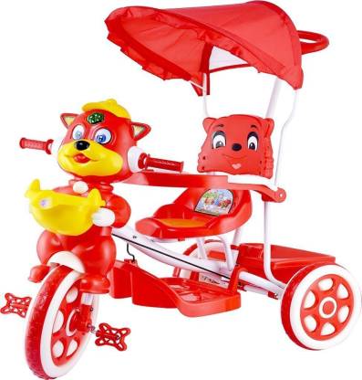 Oximus Baby Tricycle for Kids with Front Back Basket , Canopy & Parent Handle Recommended for Toddler 1,2,3,4,5 Year Old Children Tricycle for kids (Red) Tricycle for kids , tricycle for baby, baby tricycle 517-redtricycle Tricycle