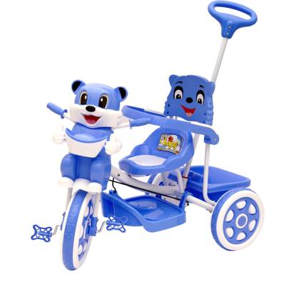 Oximus Baby Tricycle for Kids with Front Back Basket , Canopy & Parent Handle Recommended for Toddler 1,2,3,4,5 Year Old Children Tricycle for kids (Blue) 507Blue Tricycle
