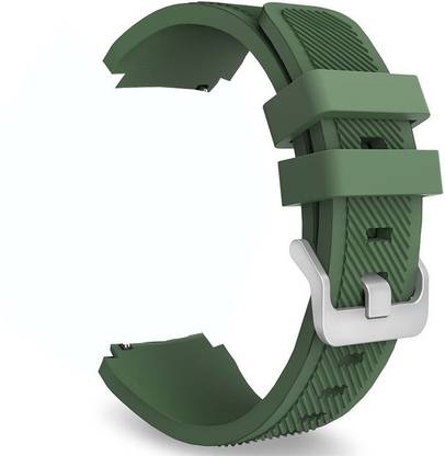 CellFAther Large Silicone 22mm Army Green Smart Watch Strap