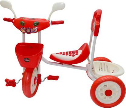 Oximus Baby Tricycle for Kids with Front Back BaskeRecommended for Toddler 1,2,3,4,5 Years Old Children Musical Tricycle for Baby Boys & Girls Gift (Red Tricycle for kids, tricycle for baby tricycle red Tricycle