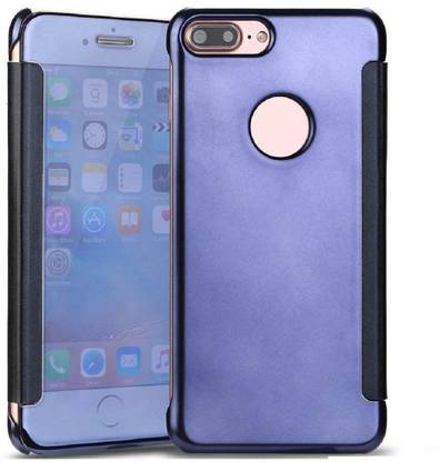 AMIS Flip Cover for Aluminum Metal Frame Mirror Acrylic Flip Cover Case for Apple iPhone 7 -