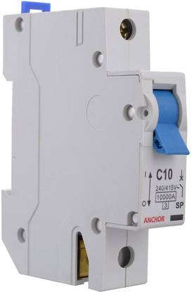 ANCHOR Gold Series C06 MCB, 10 Amp, White C06 MCB, 10 Amp MCB