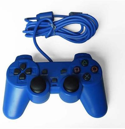 BVG PS2 Wired Controller DUALSHOCK 2 For PS2 Controller Blue  Gamepad