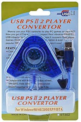 BVG PS2 Controller Convertor To PC & PS3 2 Player (USB Convertor)  Gamepad
