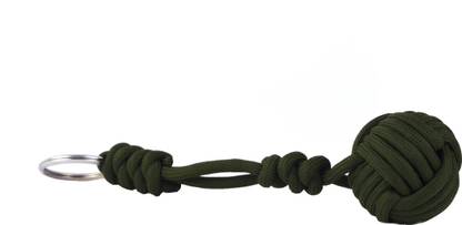 Paracraft Best Monkey Fist Self Defence keychain for Camping, Hiking, Outdoor Activities- Mgreen Key Chain