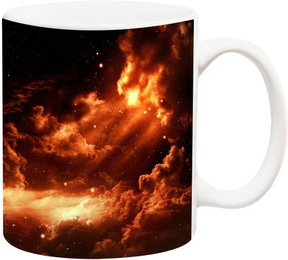 ANNI69 Cloud In Brown Bone China Coffee Mug