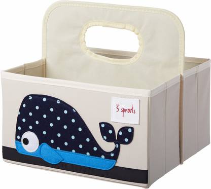 3 Sprouts Diaper Caddy-Whale Diaper Caddy