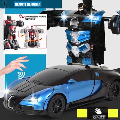 STYLO 1:12 Scale Super Deformation Transforming Remote Control Robot Car (multi) blue