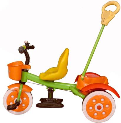 Oximus Baby Tricycle for Kids with Front Back Basket & Push Parent Handle Recommended for Toddler 1,2,3,4,5 Years Old Children Tricycle for Baby Boys & Girls Gift (Orange) LovelyTricycle-9 Tricycle