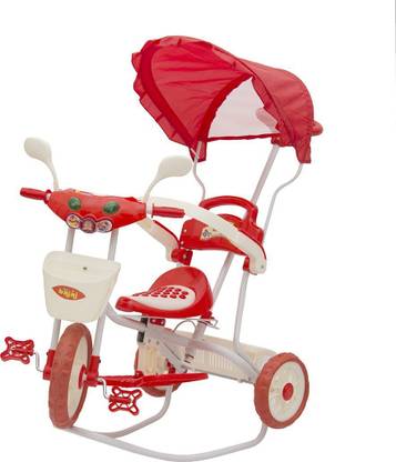 Oximus Baby Tricycle for kids With Canopy/Footrest / Light /Musical /Back Support /Storage Basket and Parent Push Handle Control Recommended For Children 1 , 2 , 3 , 4 , 5 Year Old Baby Boys & Girls Baby Cycle/trikes For Toddler Toys New Arrival 050 ( Red ) 050 triycle Tricycle