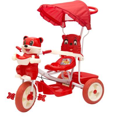 Oximus Baby Tricycle for Kids with Front Back Basket, Canopy & Push Parent Handle Recommended for Toddler 1,2,3,4,5 Years Old Children Musical Tricycle for Baby Boys & Girls Gift (Red) tricycle for baby 508Redtricycleyes Tricycle