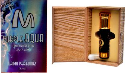 MADNI PERFUMES Purple Aqua Exclusive Series Concentrated Attar / Ittar 7ml Herbal Attar
