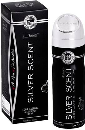 Al Nuaim Silver Scent 100ml Alcohol Free Attar Spray Floral Attar