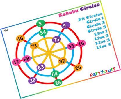 PartyStuff Pingu Circles kukuba 2 - Pingu in Tambola Housie (24 Cards) Party & Fun Board Game