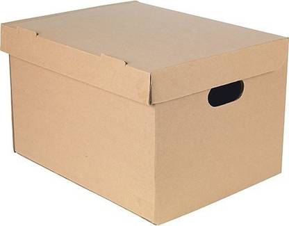 EasyBox Heavy Duty Double Wall Carton Paper File Storage, Record Storage, Document Storage, Packing, Moving, Storing Packaging Box