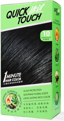 Quick Touch 1 Minute Hair Dye Natural Black - Imported product - Colours hair in just 1 minute , Natural Black
