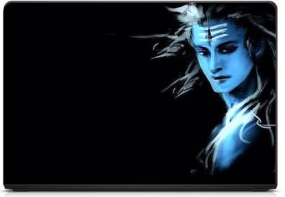 FineArts Printed on 3M Vinyl, Premium Quality, HD, UV Printed, Laminated, Bubble Free, Scratchproof, Washable, Easy to Install Laptop Skin/Sticker/Vinyl/Cover for 13.1, 13.3, 14.1, 14.4, 15.1, 15.6 inches (Shiva Blue Art design) vinyl Laptop Decal 15.6
