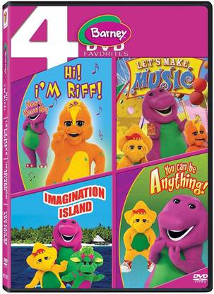 Barney: Hi! I'm Riff! + Let's Make Music + Imagination Island + You Can be Anything (4-Disc Box Set)