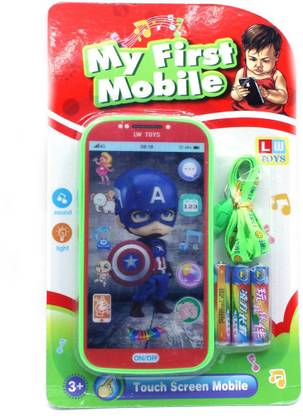 Hum Enterprise My First Mobile Phone With Touch Screen, Light & Sound & With A Caption America Charactor On Screen