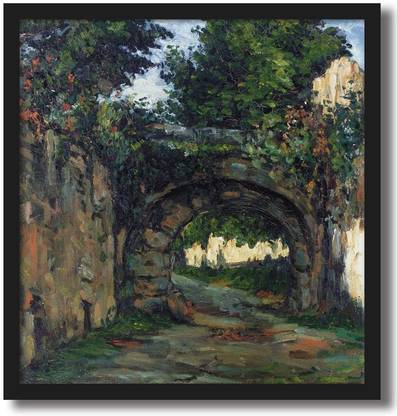 ArtCentral The Vault, 1862-64 Painting By Paul Cezanne (Without Glass) Black Frame Without Border Art Print Digital Reprint 15 inch x 15 inch Painting